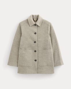 Alternative view of Italian Car Coat | Taupe Herringbone
