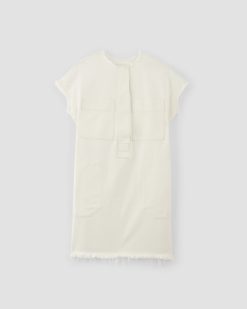 Alternative view of The Denim Workwear Shirtdress | Frayed Hem Bone