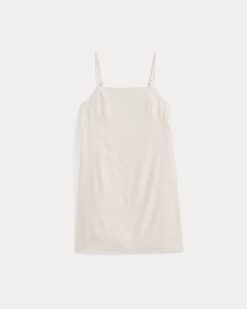 Alternative view of Mini Shift Dress in Stretch Linen | Bone