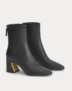 Alternative view of Leather Curved-Heel Boot | Black