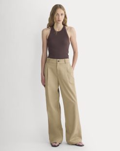 Wide-Leg Trouser in Buttersmooth | Ash Brown | 32 Inseam