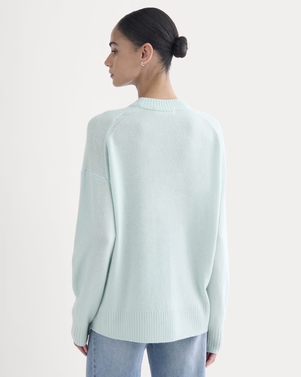 Cashmere Boyfriend Sweater | Chalk Blue - Image 5