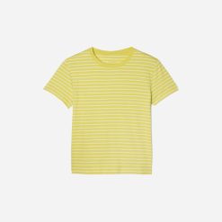 Alternative view of The Box-Cut Tee in Essential Cotton | Acacia / Tan | No Pocket