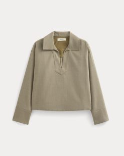 Alternative view of Overshirt in Tailor Twill | Light Taupe
