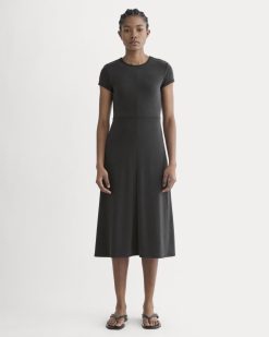 Alternative view of Midi Tee Dress in Butterknit | Black