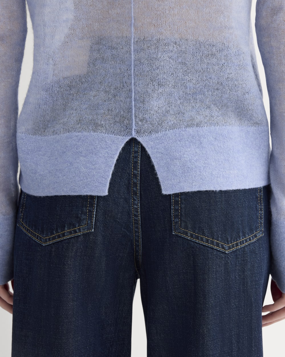 The Air Alpaca™ Relaxed Crew Top | Soft Blue - Image 5