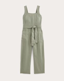 Alternative view of The Utility Coverall in Linen | Seagrass
