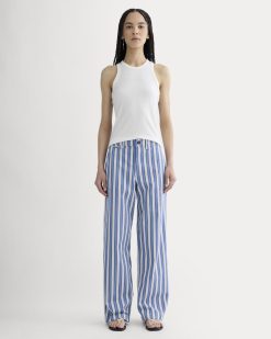The Wide-Leg Chino | Dutch Blue / Natural