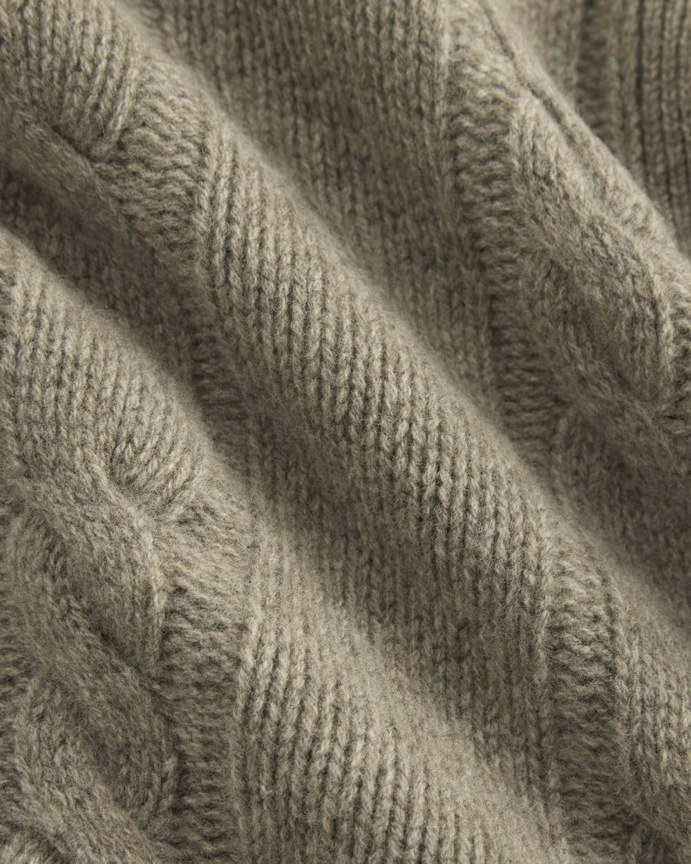 Cable Cardigan in Extrafine Luxe Merino | Heather Soft Taupe - Image 6