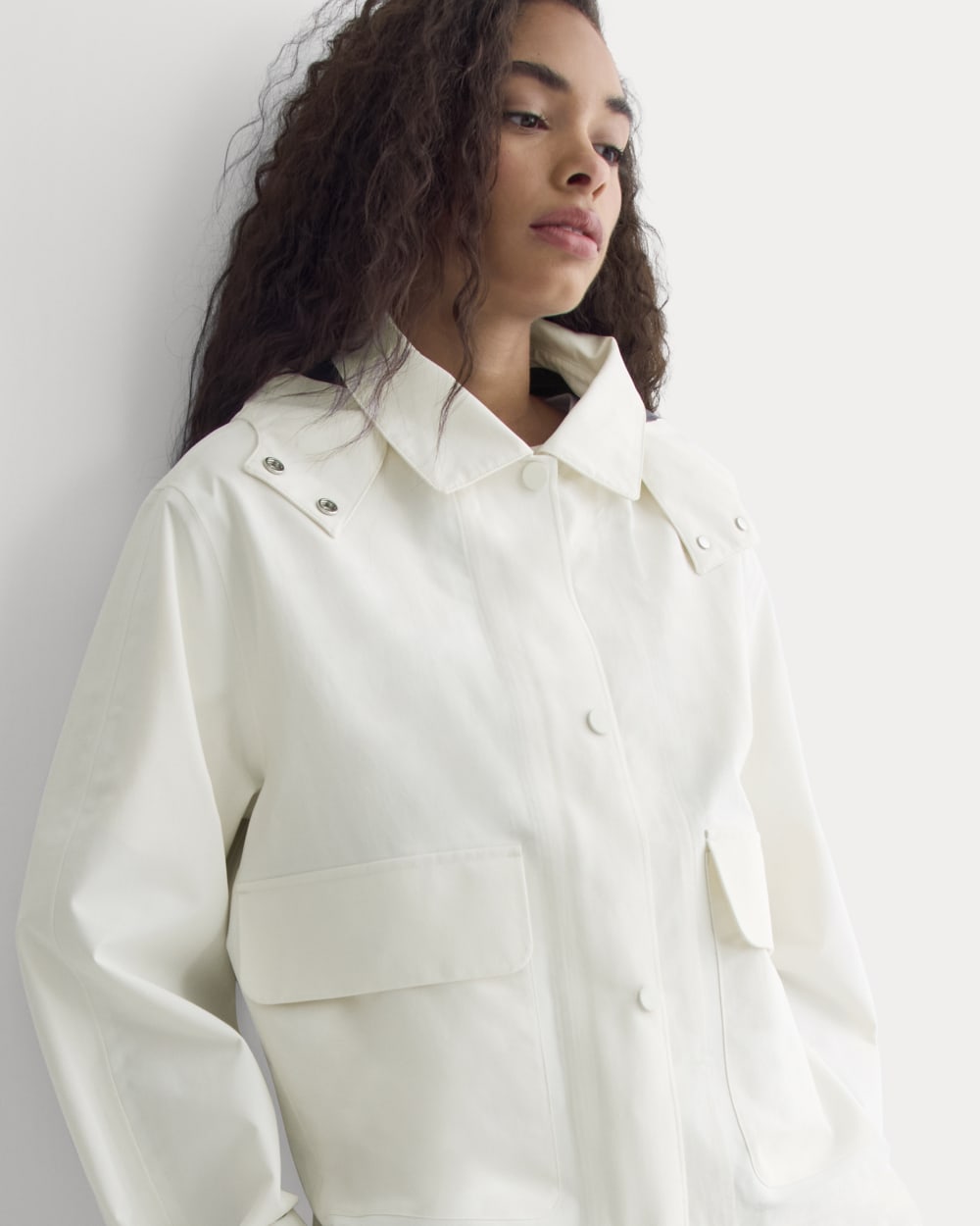Re:Cycled Nylon Barrel Jacket | Bone - Image 4
