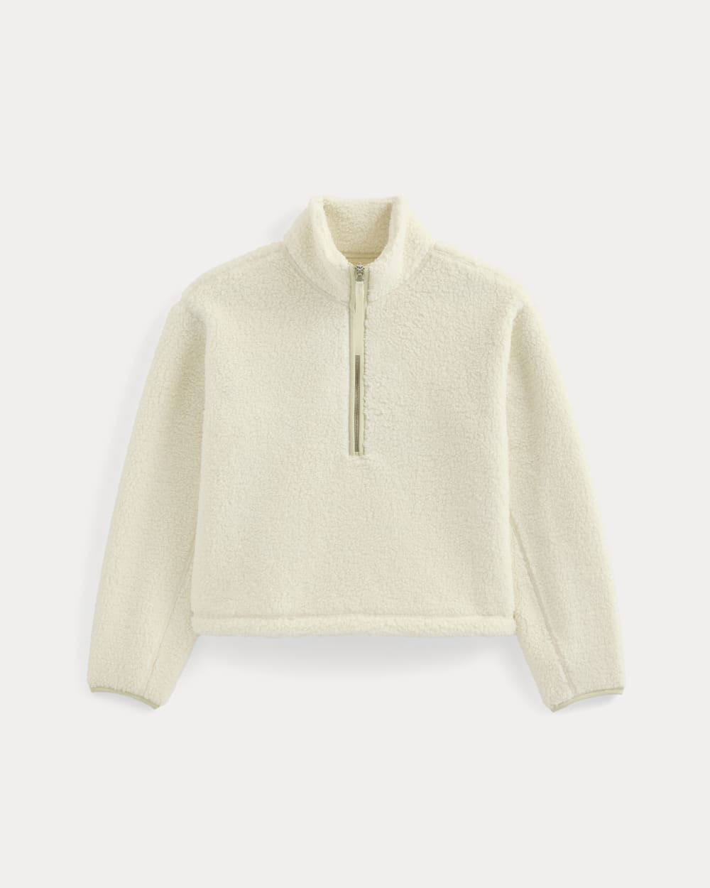 Reversible Teddy Half-Zip Pullover | Bone/Birch - Image 2