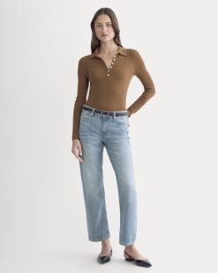 Low-Rise Straight Jean | Tungsten Scratch