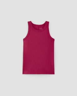 Alternative view of The Tank in Essential Cotton | Red Currant