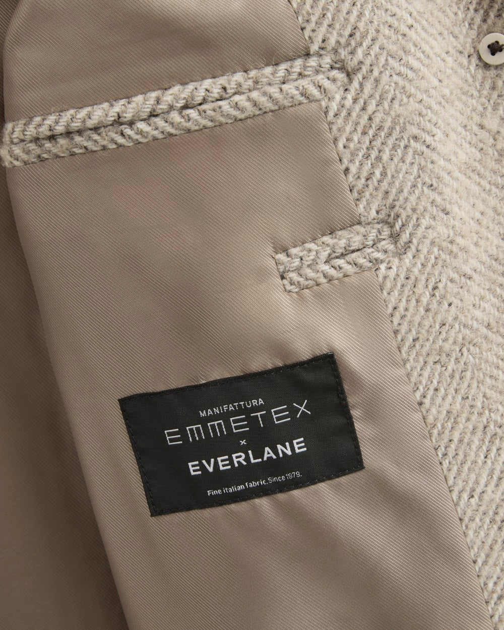 Italian Car Coat | Taupe Herringbone - Image 6