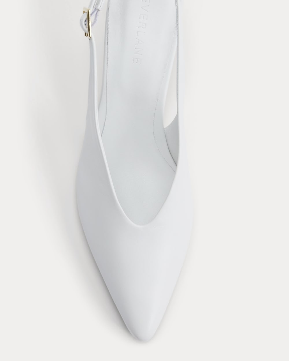 Pointed-Toe Slingback Heel | Snow - Image 9