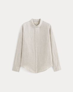 Alternative view of The Must-Have Shirt in Linen | Stone / White