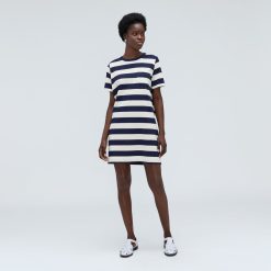 Alternative view of The Organic Cotton Weekend Tee Dress | Navy / Canvas