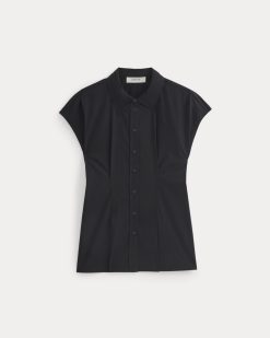 Alternative view of Muscle Shirt in Lightweight Cotton | Black