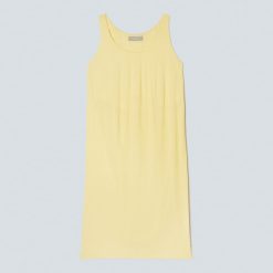 The Naia™ Ripple Tank Dress | Pastel Yellow