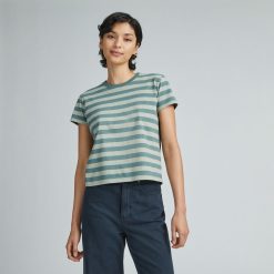 The Box-Cut Tee in Essential Cotton | Green Balsam / Seagrass | No Pocket