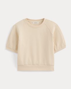 Alternative view of Lightweight Terry Blouson Short-Sleeve Crew | Parchment