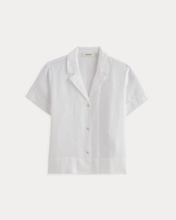 Alternative view of The Notch Shirt in Linen | White