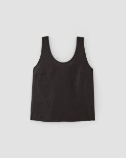 Alternative view of The Scoop Tank in Linen | Black