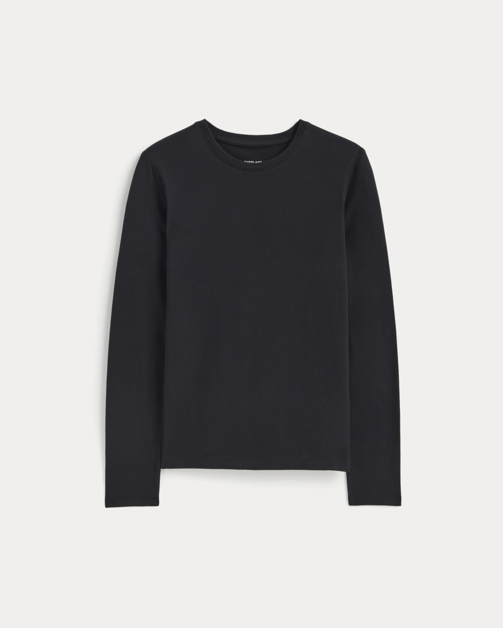 The Slim Long-Sleeve Crew in Essential Cotton | Black - Image 2