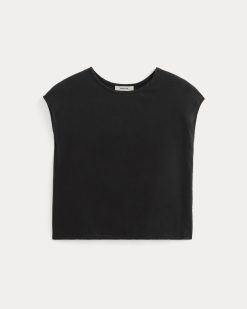 Alternative view of The Muscle Top in Linen | Black