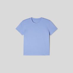 Alternative view of The Box-Cut Tee in Essential Cotton | Cornflower Blue | No Pocket