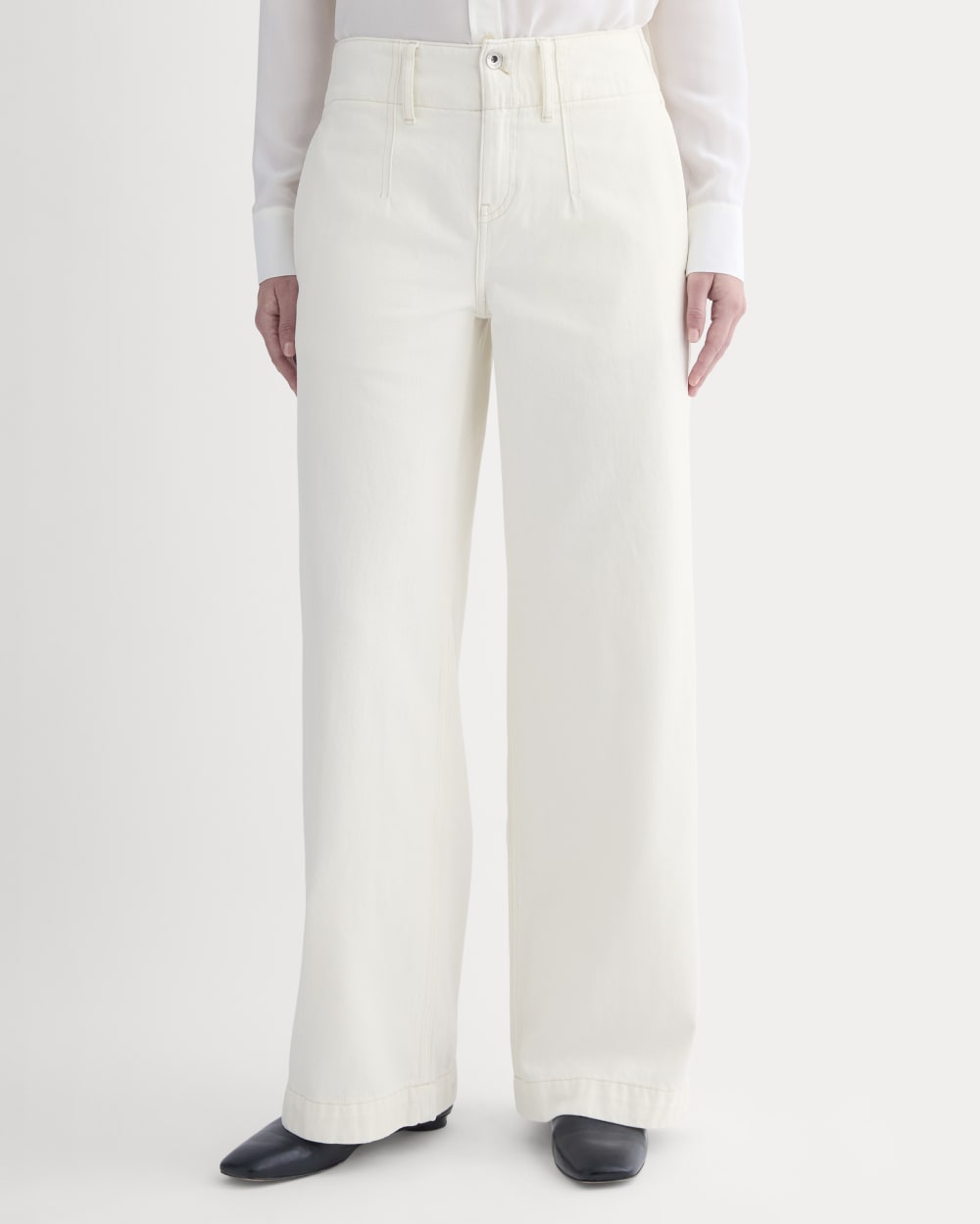 The Mid-Rise Trouser Jean | Ecru - Image 3