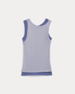 Alternative view of Tissue Layered Tank | Aleutian/Velvet Morning