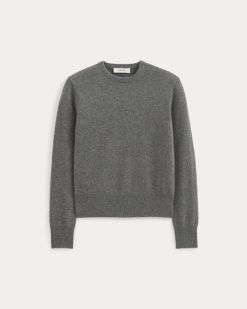 Alternative view of Cashmere Slim Crew Sweater | Heather Charcoal