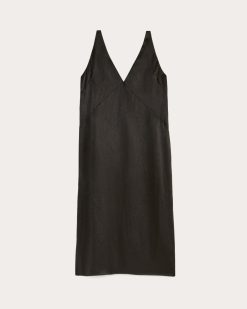Alternative view of The Satin Slip Dress | Black