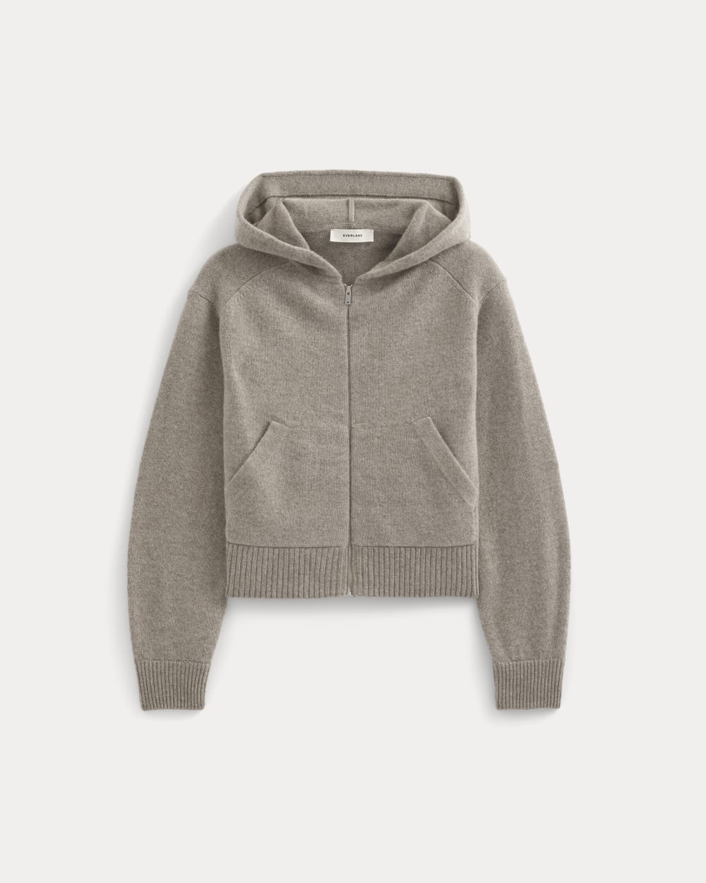 Full-Zip Hoodie in Wool Cashmere | Oatmeal - Image 2