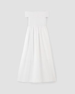Alternative view of The Gauze Off-the-Shoulder Dress | White