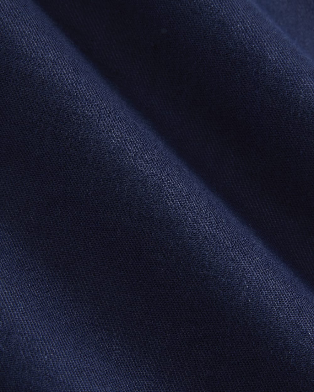 Wide-Leg Belted Pant in Stretch Linen | Navy | Regular - Image 3
