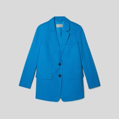 Alternative view of The Oversized Blazer in Buttersmooth | Brilliant Blue