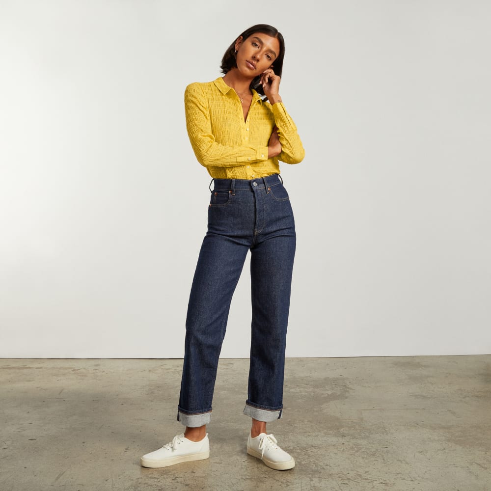 The Button Smock Top | Super Lemon - Image 4