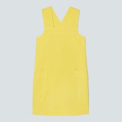 The Cross-Back Apron Mini Dress | Lemon