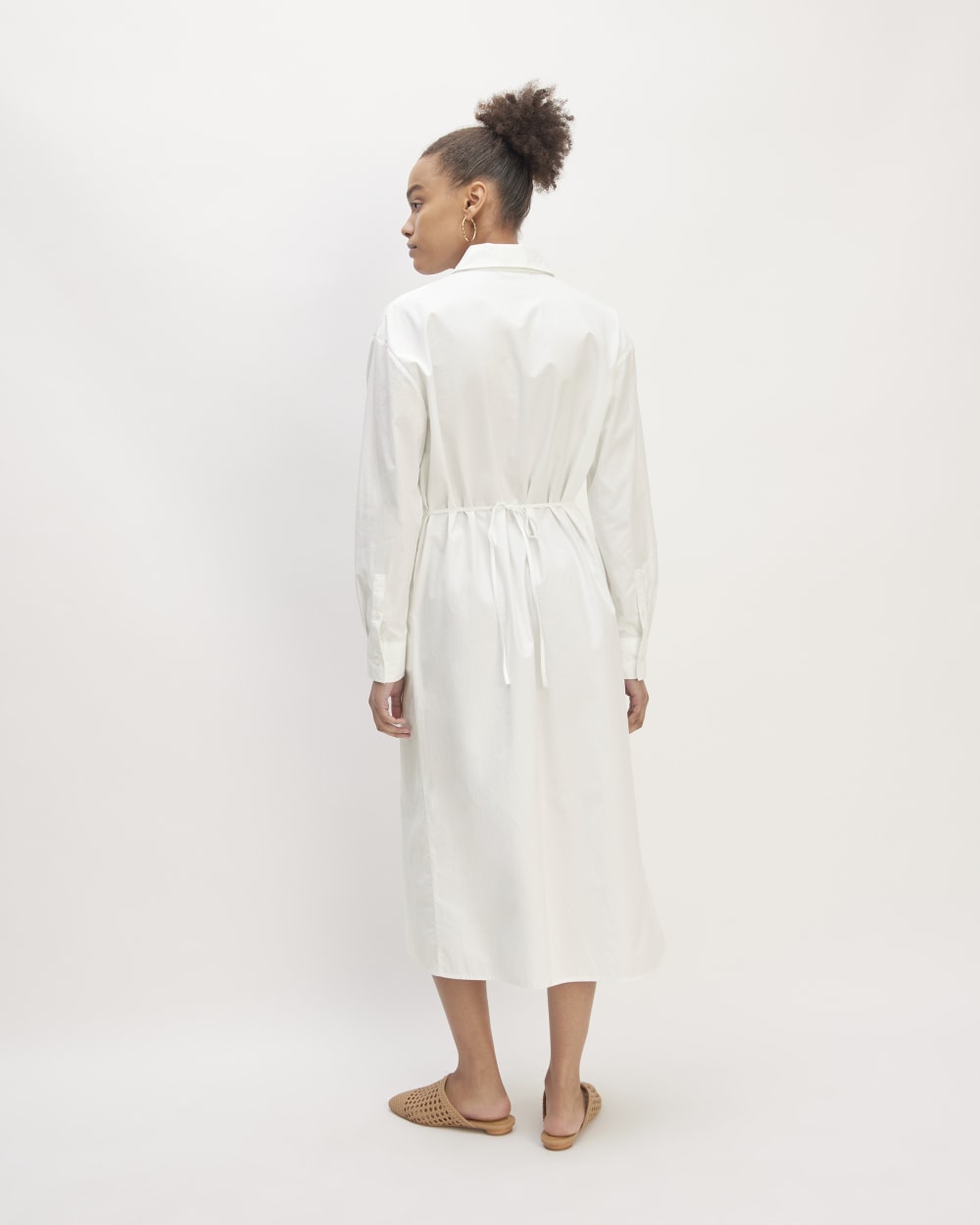 The Supima® Cotton Midi Shirt Dress | White - Image 6