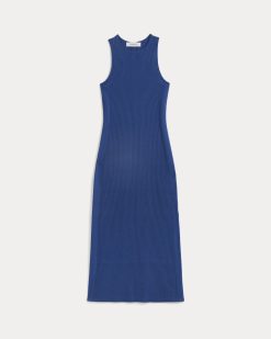 Alternative view of Cutaway Ribbed Midi Dress | Estate Blue