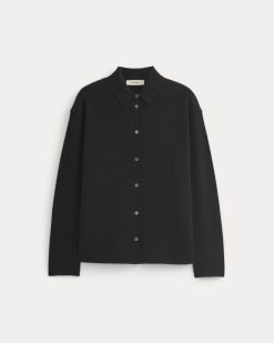 Alternative view of Cashmere Button-Up Shirt | Black