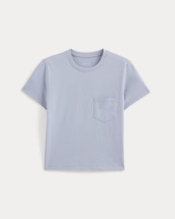 Alternative view of The Box-Cut Tee in Essential Cotton | Aleutian | Pocket