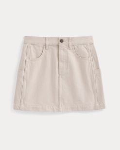 Alternative view of Denim Utility Mini Skirt | Calico Ecru