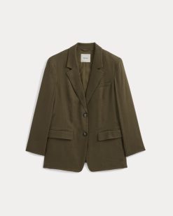 Alternative view of The Oversized Blazer in Stretch Linen | Beech