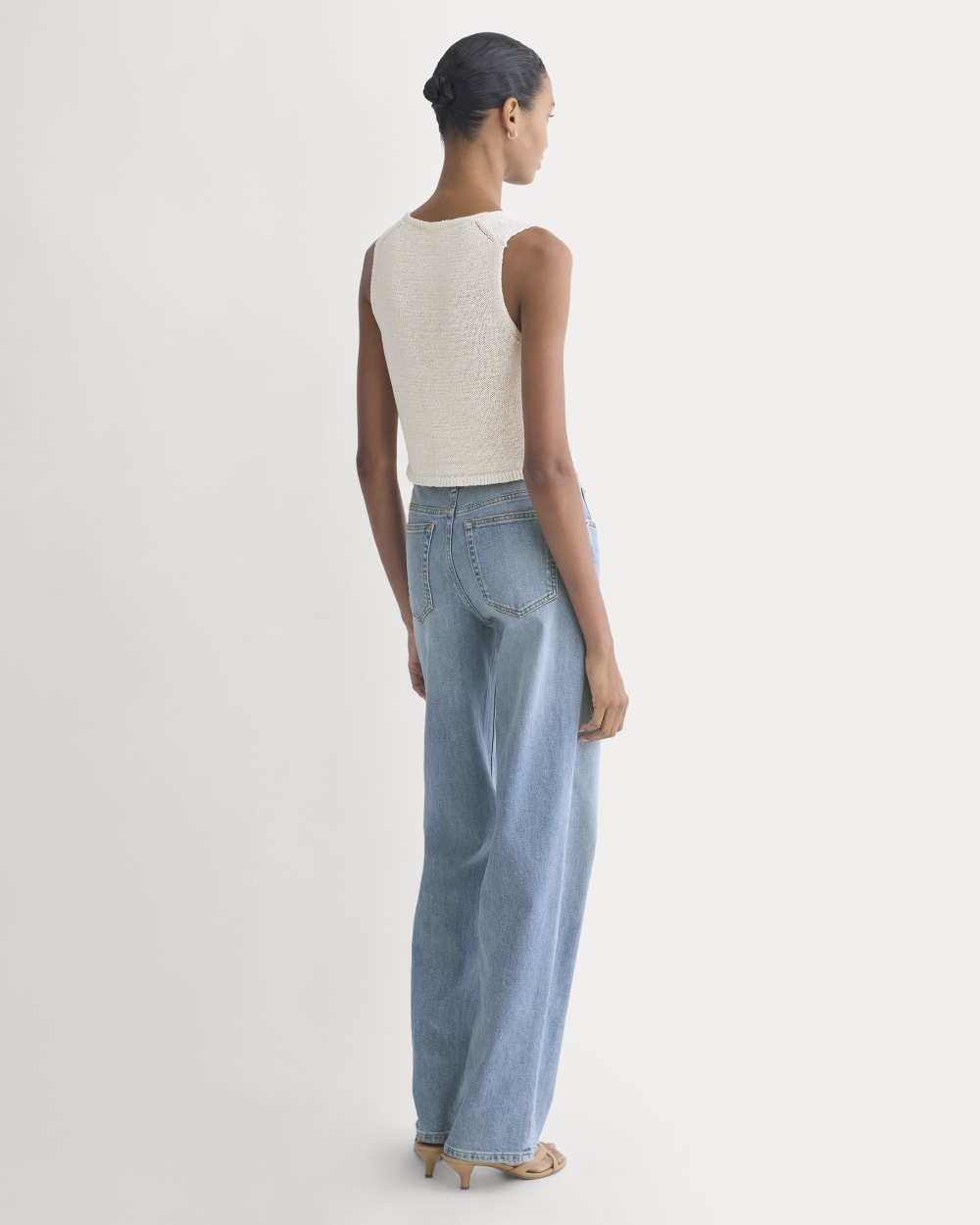 Button-Front Tank in Tape Yarn | Bone - Image 5