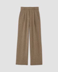 Alternative view of The ReWool® Way-High Drape Pant | Camel Houndstooth