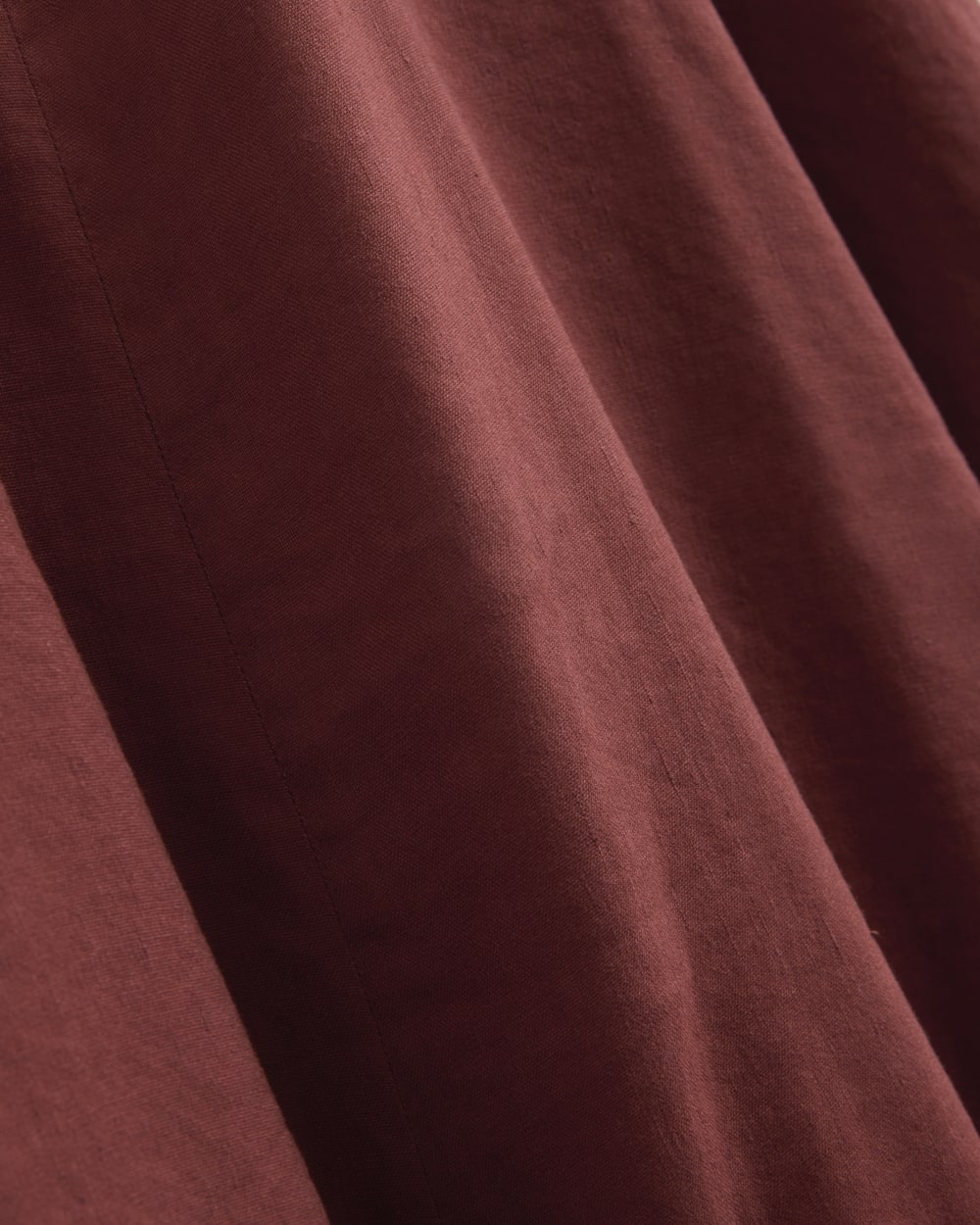 Cinched Dress in Stretch Linen | Henna Red - Image 5