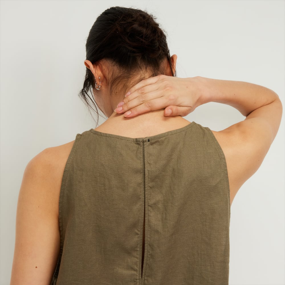 The Linen High-Neck Tank | Kalamata - Image 4
